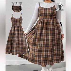 Shein Fit+ 8x 32/34 W flannel cotton blend NWOT dress